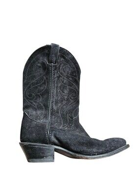 Code West Black Suede Western Cowboy Boots Size 7.5 Women